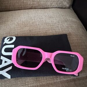 Quay Hot Pink Polarized Sunglasses